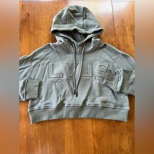 Levels LVLS EMBOSSED CROP HOODIE | AYSIA COLLECTION in grey size XL